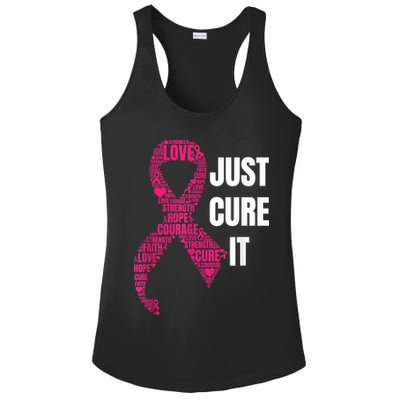 Just Cure It Breast Cancer Awareness Ladies PosiCharge Competitor Racerback Tank