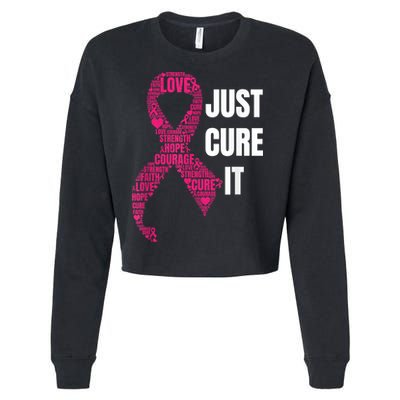 Just Cure It Breast Cancer Awareness Cropped Pullover Crew