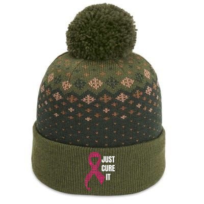 Just Cure It Breast Cancer Awareness The Baniff Cuffed Pom Beanie