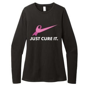 Just Cure It Breast Cancer Awareness Womens CVC Long Sleeve Shirt