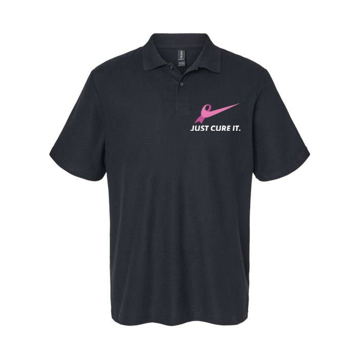 Just Cure It Breast Cancer Awareness Softstyle Adult Sport Polo