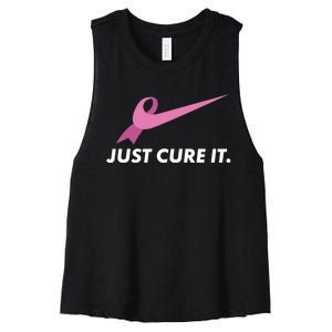 Just Cure It Breast Cancer Awareness Women's Racerback Cropped Tank