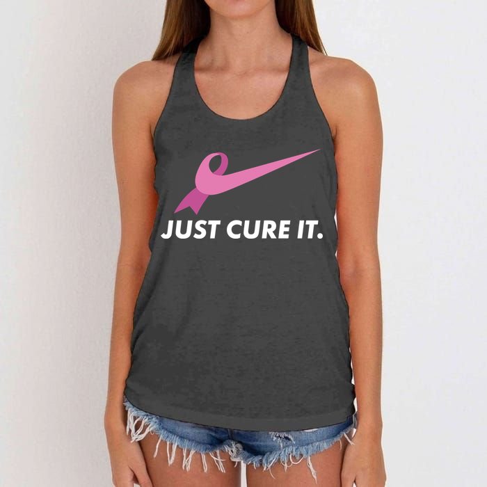 Just Cure It Breast Cancer Awareness Women's Knotted Racerback Tank