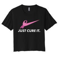 Just Cure It Breast Cancer Awareness Women's Crop Top Tee