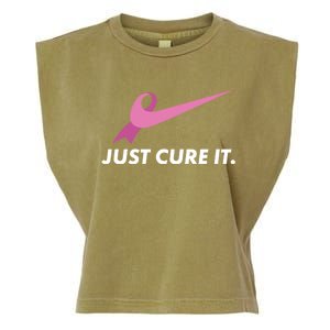 Just Cure It Breast Cancer Awareness Garment-Dyed Women's Muscle Tee