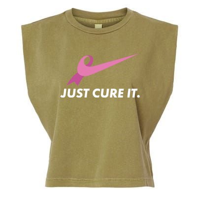 Just Cure It Breast Cancer Awareness Garment-Dyed Women's Muscle Tee