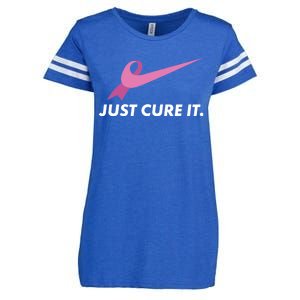 Just Cure It Breast Cancer Awareness Enza Ladies Jersey Football T-Shirt