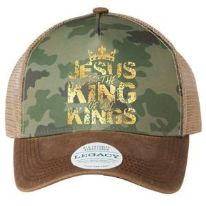 Jesus Christ Is King Faith Gold Bible Quote Gift Legacy Tie Dye Trucker Hat