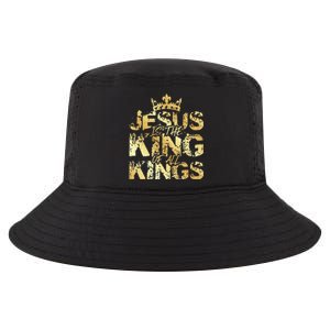 Jesus Christ Is King Faith Gold Bible Quote Gift Cool Comfort Performance Bucket Hat