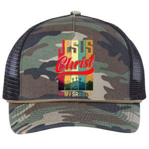 Jesus Christ Is My Saviour Jesus Is My Savior King & Lord Retro Rope Trucker Hat Cap