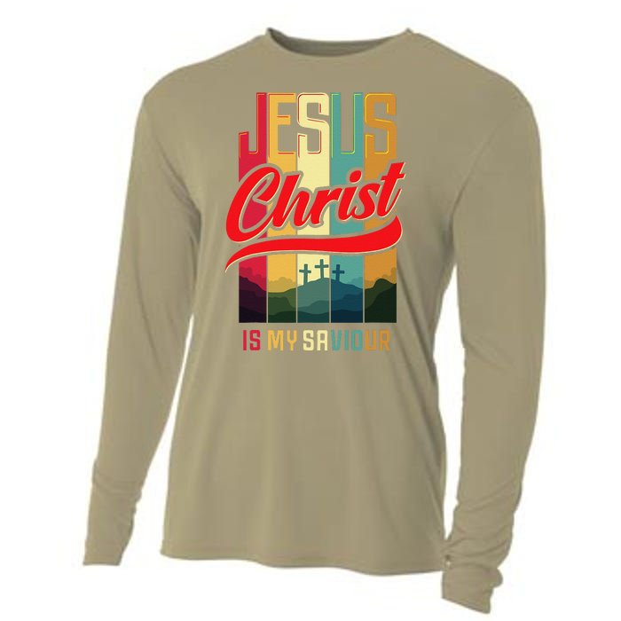 Jesus Christ Is My Saviour Jesus Is My Savior King & Lord Cooling Performance Long Sleeve Crew