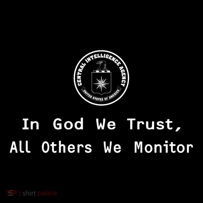 Jack Cia In God We Trust All Others We Monitor Drawstring Bag