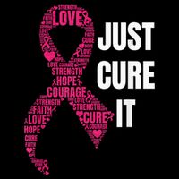 Just Cure It Pink Ribbon Breast Cancer Awareness Shirt Button
