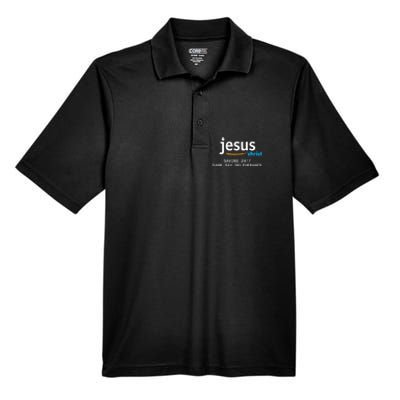 Jesus Christ Is Saving 247 Deliverance The Same Day Men's Origin Performance Piqué Polo