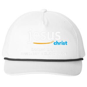 Jesus Christ Is Saving 247 Deliverance The Same Day Snapback Five-Panel Rope Hat