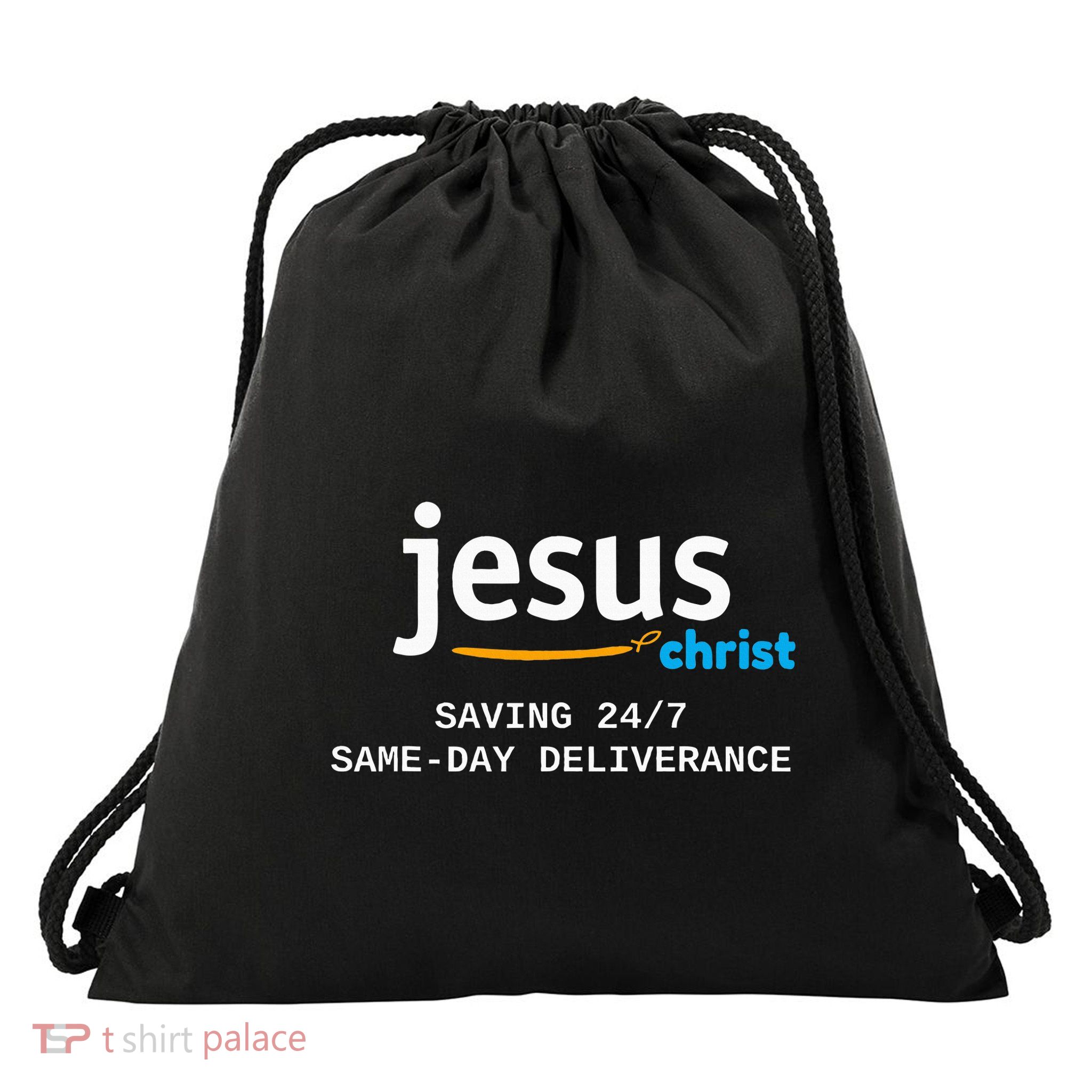 Jesus Christ Is Saving 247 Deliverance The Same Day Drawstring Bag