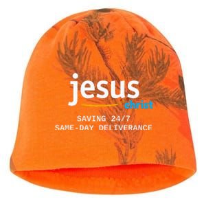 Jesus Christ Is Saving 247 Deliverance The Same Day Kati - Camo Knit Beanie