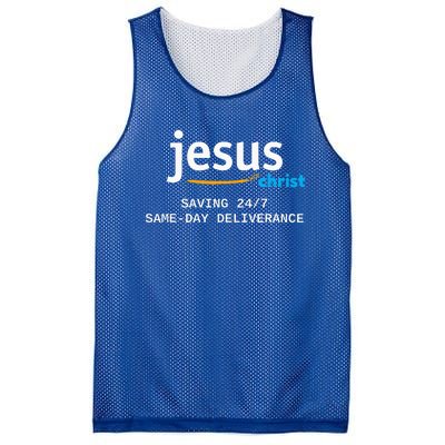 Jesus Christ Is Saving 247 Deliverance The Same Day Mesh Reversible Basketball Jersey Tank