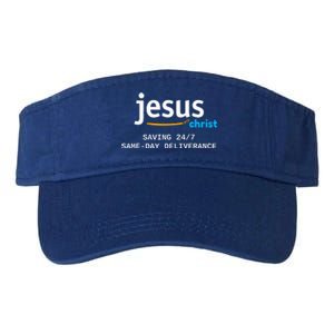 Jesus Christ Is Saving 247 Deliverance The Same Day Valucap Bio-Washed Visor