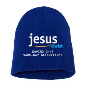 Jesus Christ Is Saving 247 Deliverance The Same Day Short Acrylic Beanie