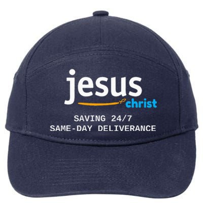 Jesus Christ Is Saving 247 Deliverance The Same Day 7-Panel Snapback Hat