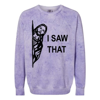 Jesus Christian I Saw That Funny God Colorblast Crewneck Sweatshirt