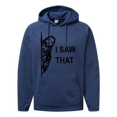 Jesus Christian I Saw That Funny God Performance Fleece Hoodie