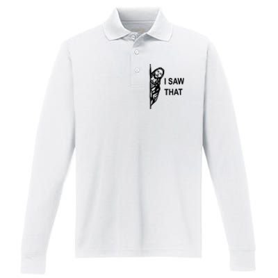 Jesus Christian I Saw That Funny God Performance Long Sleeve Polo