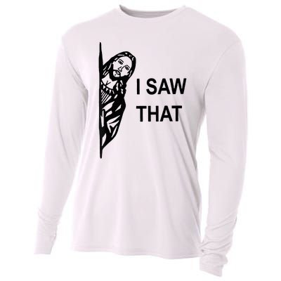 Jesus Christian I Saw That Funny God Cooling Performance Long Sleeve Crew