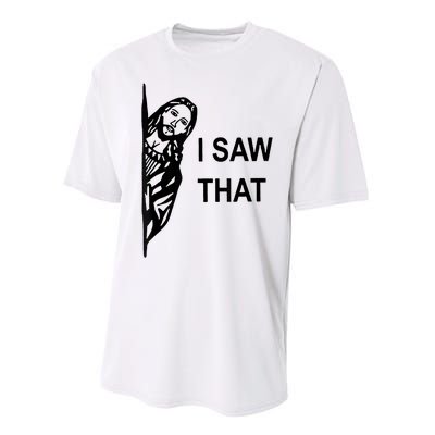 Jesus Christian I Saw That Funny God Performance Sprint T-Shirt