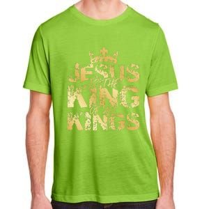 Jesus Christ Is King Faith Gold Bible Quote Gift Adult ChromaSoft Performance T-Shirt