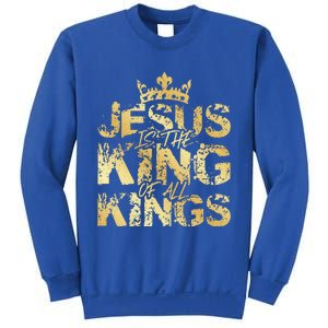 Jesus Christ Is King Faith Gold Bible Quote Gift Sweatshirt