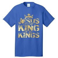 Jesus Christ Is King Faith Gold Bible Quote Gift Tall T-Shirt