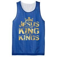 Jesus Christ Is King Faith Gold Bible Quote Gift Mesh Reversible Basketball Jersey Tank