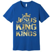 Jesus Christ Is King Faith Gold Bible Quote Gift Premium T-Shirt