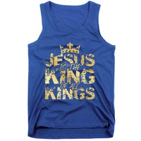 Jesus Christ Is King Faith Gold Bible Quote Gift Tank Top