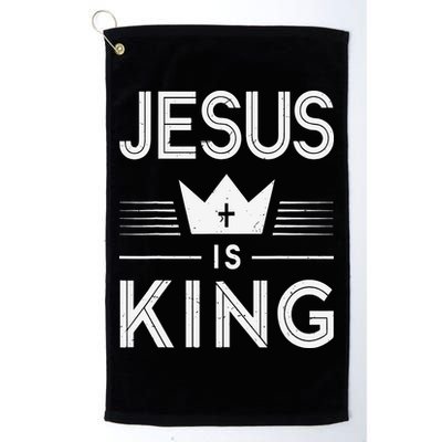 Jesus Christ Is King Christian God Son Golf Towel