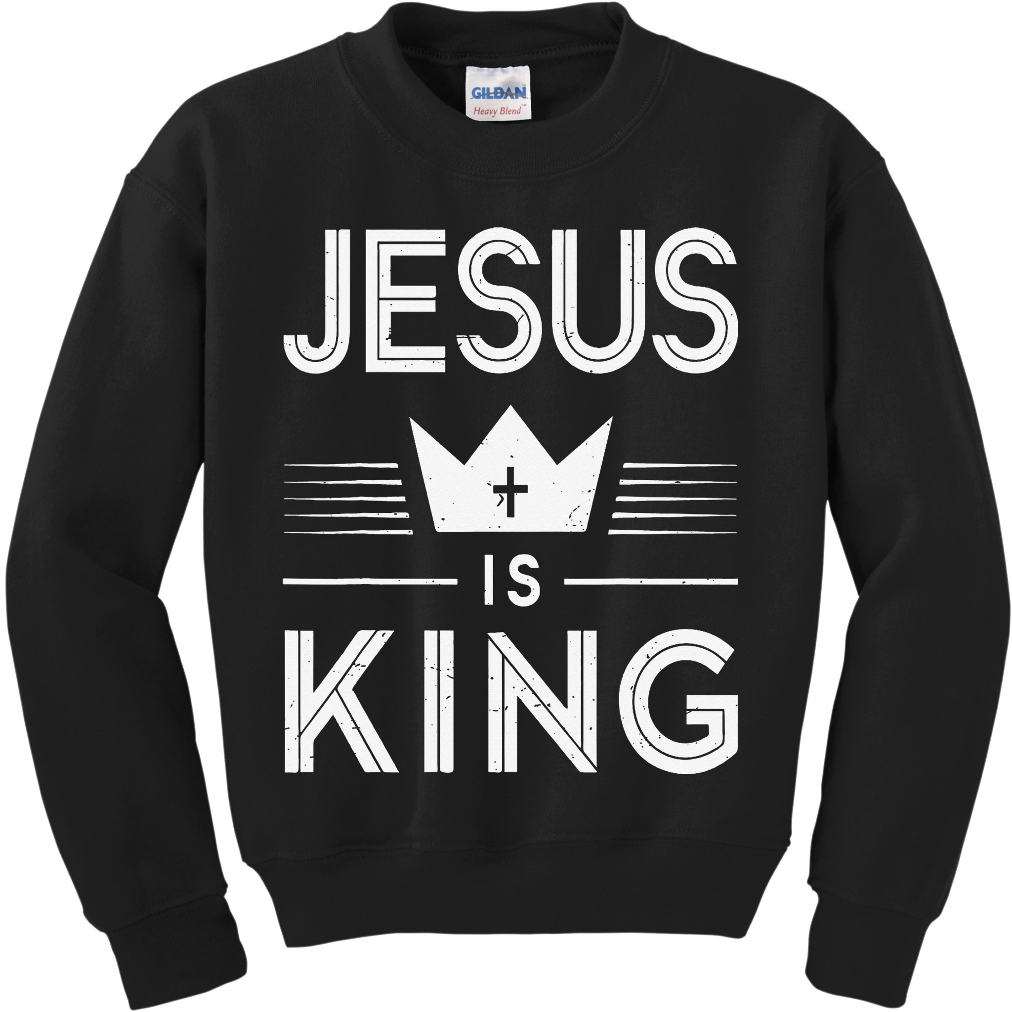 Jesus Christ Is King Christian God Son Kids Sweatshirt