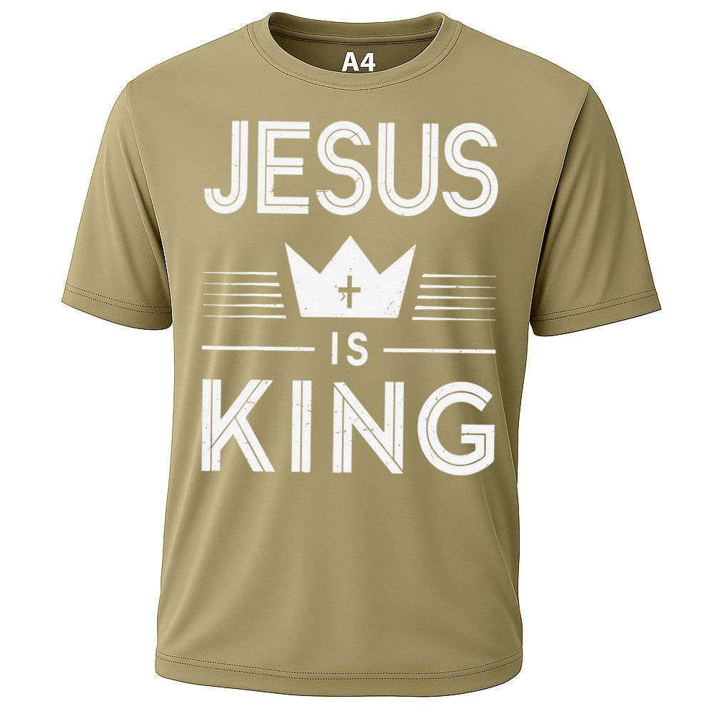 Jesus Christ Is King Christian God Son Cooling Performance Crew T-Shirt