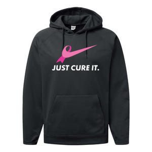 Just Cure It Breast Cancer Awareness Performance Fleece Hoodie