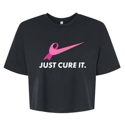 Just Cure It Breast Cancer Awareness Bella+Canvas Jersey Crop Tee