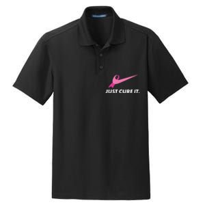 Just Cure It Breast Cancer Awareness Dry Zone Grid Polo