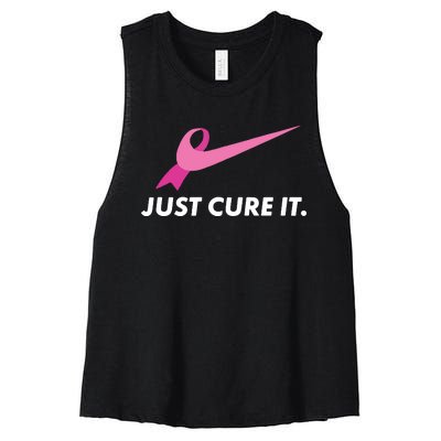 Just Cure It Breast Cancer Awareness Women's Racerback Cropped Tank