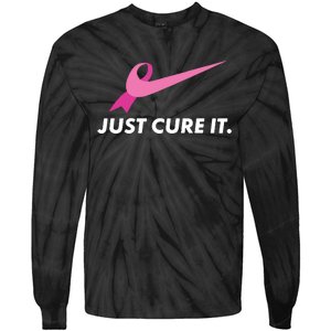 Just Cure It Breast Cancer Awareness Tie-Dye Long Sleeve Shirt