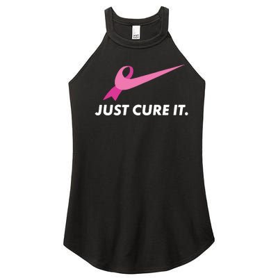 Just Cure It Breast Cancer Awareness Women’s Perfect Tri Rocker Tank