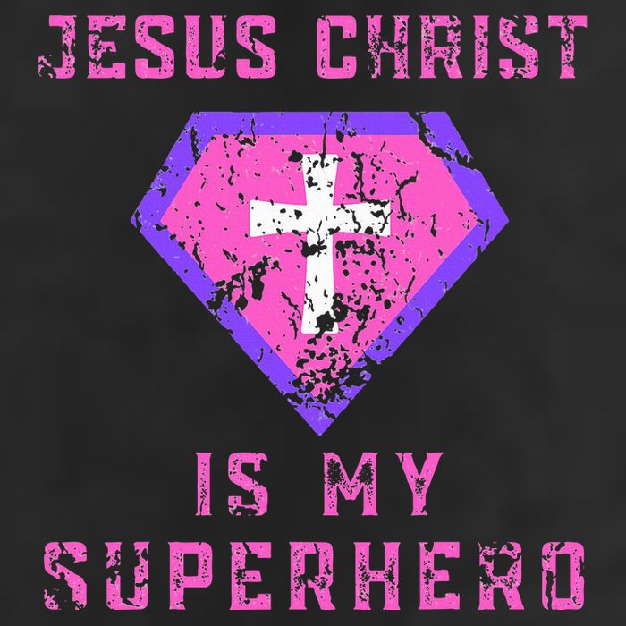 Jesus Christ Is My Superhero Jesus 7 Panel Mesh Trucker Snapback Hat