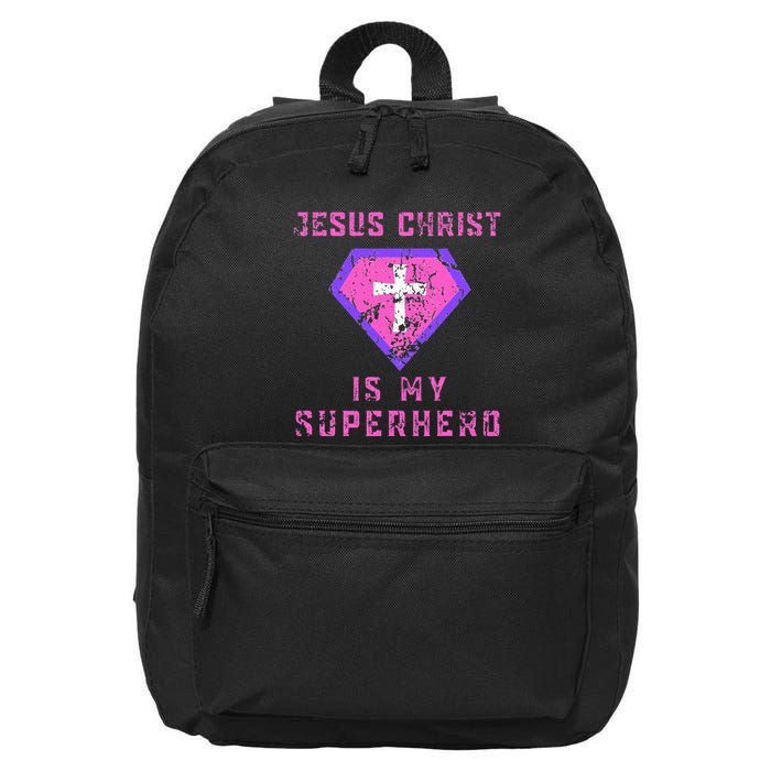 Jesus Christ Is My Superhero Jesus 16 in Basic Backpack