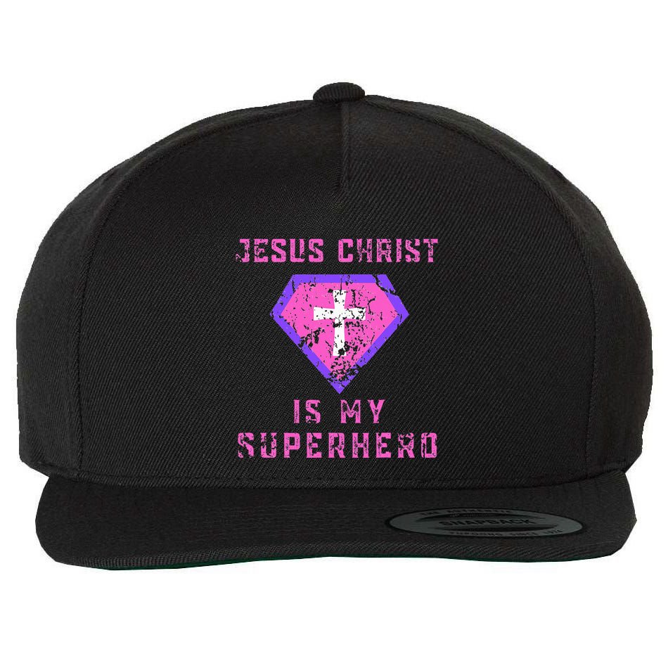 Jesus Christ Is My Superhero Jesus Wool Snapback Cap