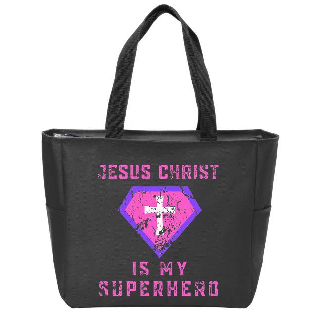 Jesus Christ Is My Superhero Jesus Zip Tote Bag