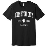 Johnston City Illinois Il Vintage Athletic Sports Premium T-Shirt